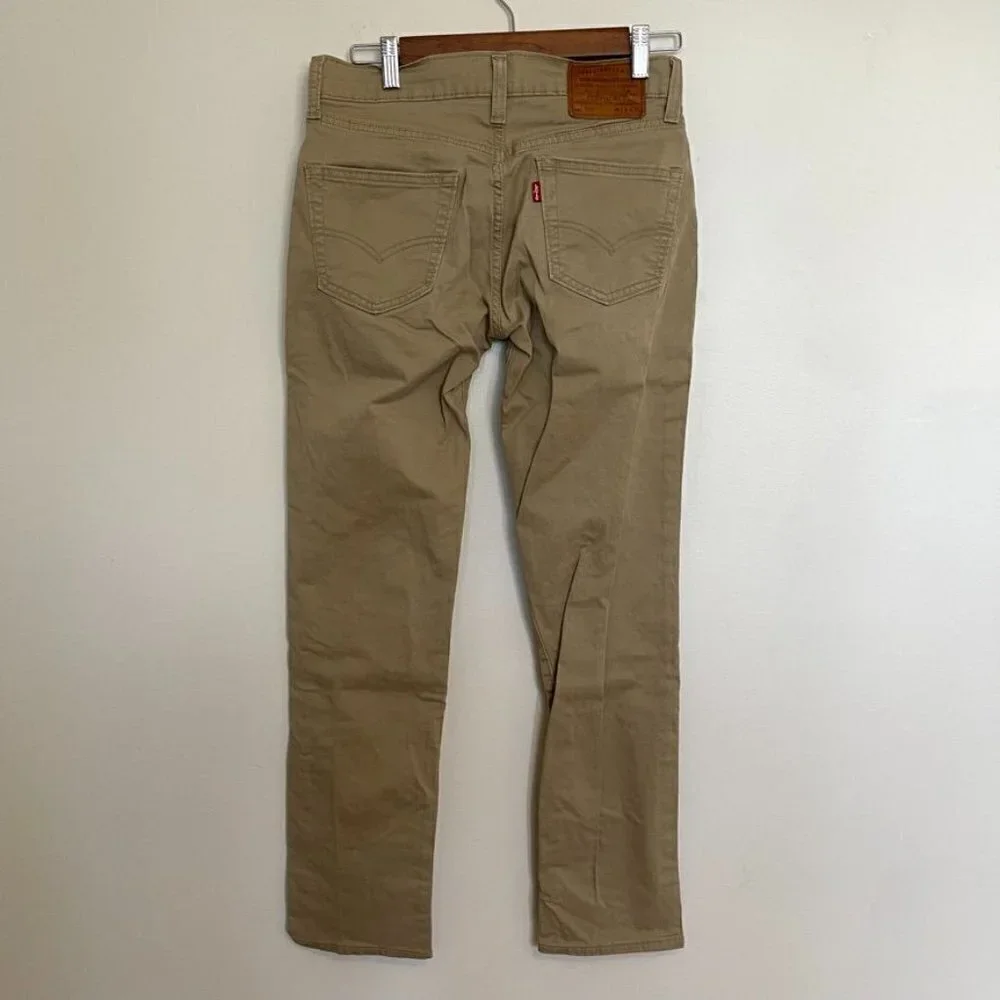 𝅺LEVI'S Jeans 511 Premium 04511-4425 Beige Slim Fit Mens w28 L30